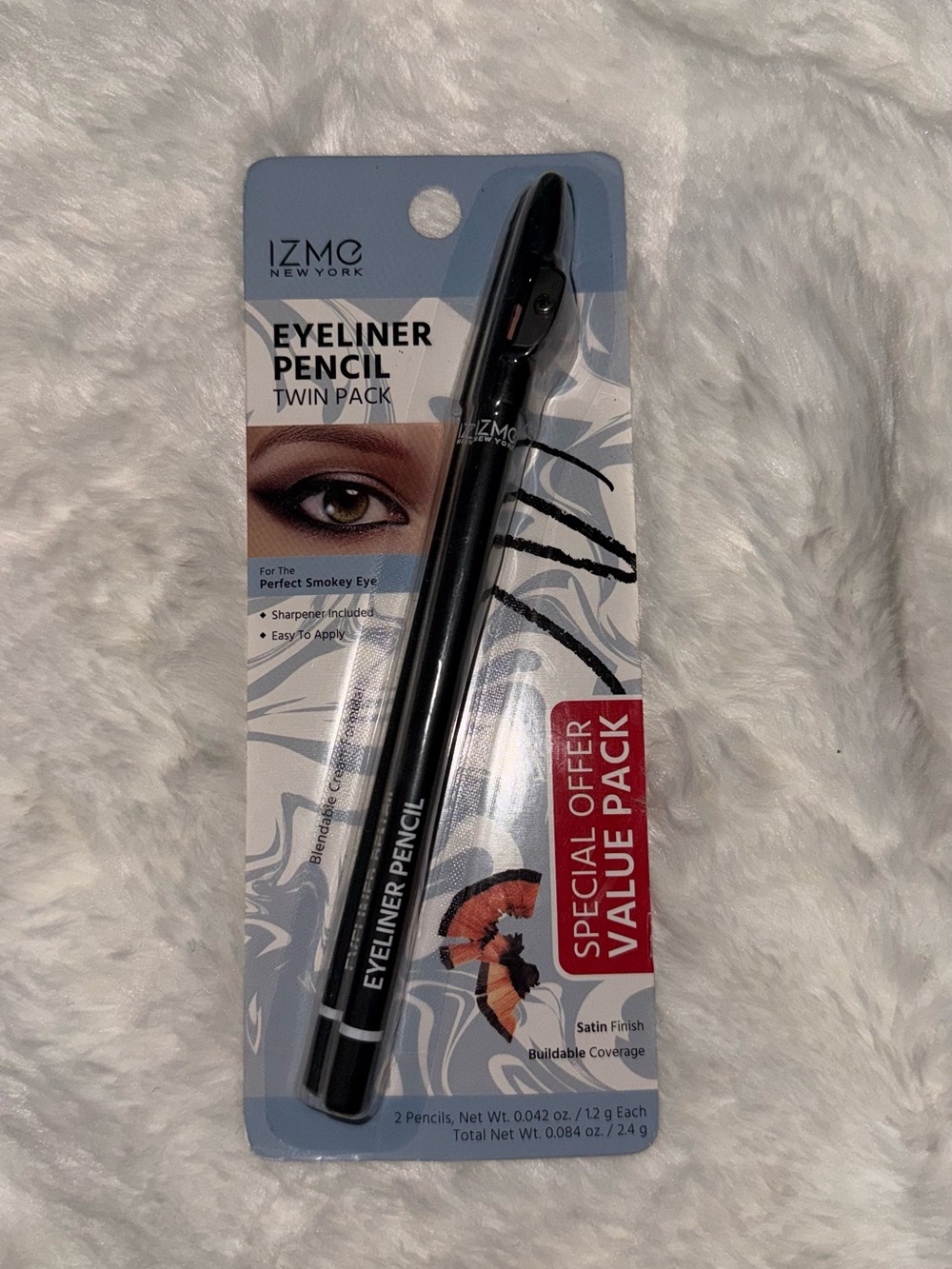 IZME New York- Black Eyeliner Pencil (Twin Pack w/Sharpener)